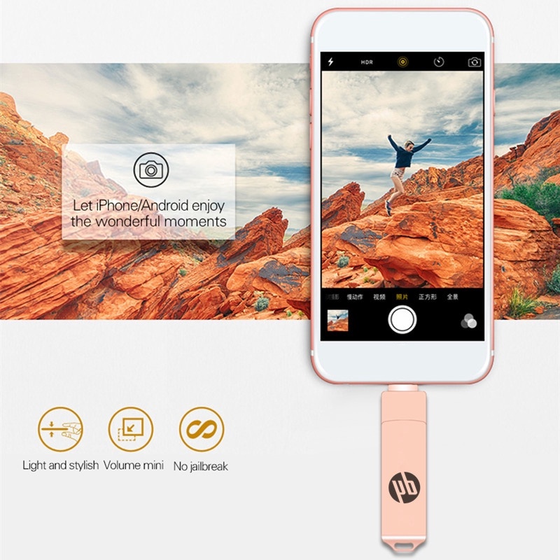 Usb 3 Trong 1 os Otg Usb 512gb Xoay Được Cho phone / Android / Pc