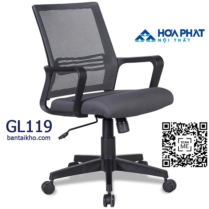 [Mã LIFEBKA5 giảm 10% tối đa 1 Triệu đơn 500k] Ghế lưới GL119 - chính hãng Nội Thất Hòa Phát