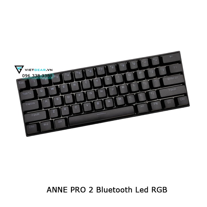 [Freeship 50k Toàn Quốc] Bàn phím cơ ANNE PRO V2 màu đen, bluetooth 5.0, led RGB