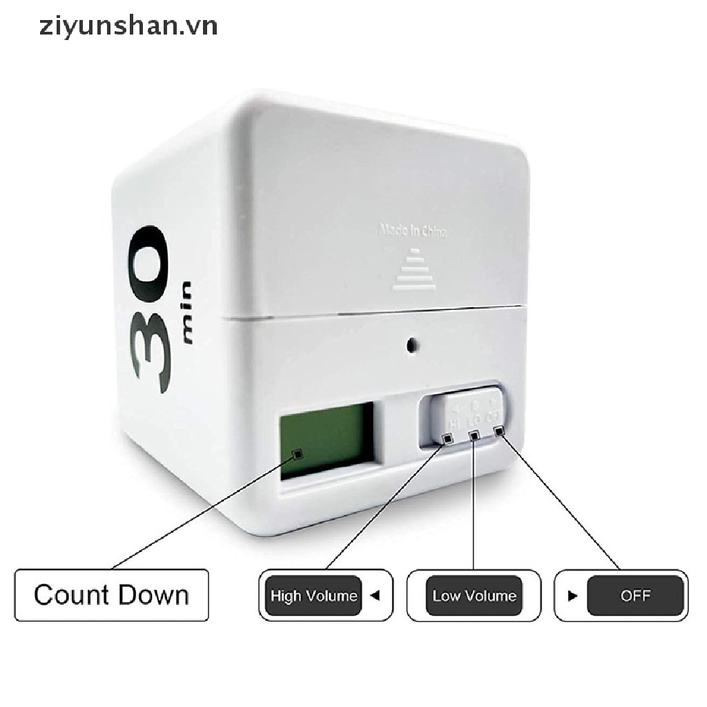 Đồng hồ hẹn giờ đếm ngược hình khối lập phương cảm biến độc đáo