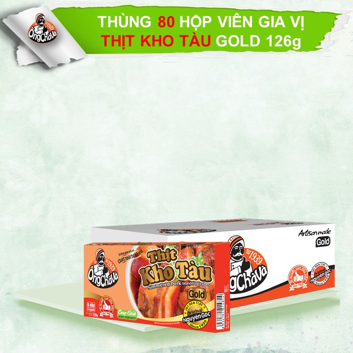 Thùng Viên Gia Vị Thịt Kho Tàu Gold 126gram Ông Chà Và 80 Hộp Siêu Tiết Kiệm Dễ Dùng Và Tiện Lợi Thích Hợp Cho Quán Ăn