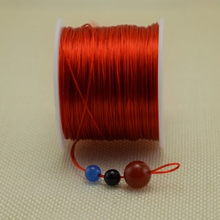  Dây cước chun tơ co giãn màu đỏ xỏ vòng tay phong thủy may mắn - namimi 