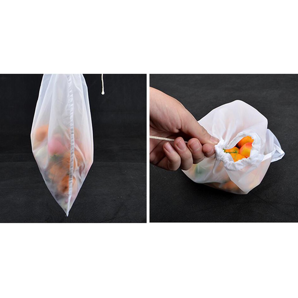 Nylon Straining Bag Fine Mesh Food Strainer Filter Bags for Nut Milk Green Juice 15x20cm
