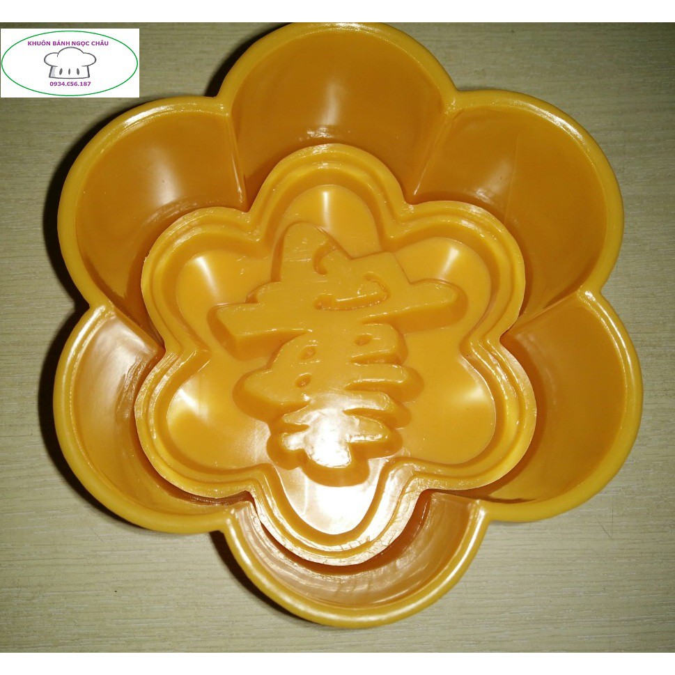 Khuôn nhấn xôi mai nhỏ 12cm chữ Phước, Thọ, Hỷ, Hoa hồng