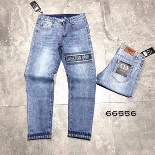 Quần bò nam Dior2216 hoạ tiết thời trang, quần jean nam ống côn hai màu, Bin Store Xịn