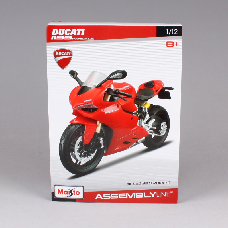 XE MÔ HÌNH LẮP RÁP Moto Ducati 1199 Panigale - Maisto tỷ lệ 1:12