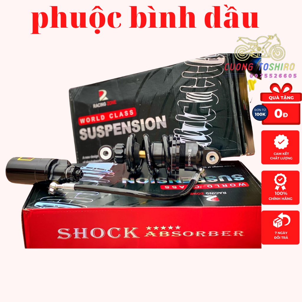 phuộc thụt bình dầu chính hãng racing lắp xe exciter 135 150 155 bao êm bảo hành 1 năm