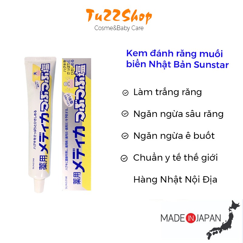 Kem đánh răng muối Nhật Bản Sunstar 170g Kdr Sunstar hàng Nhật nội địa