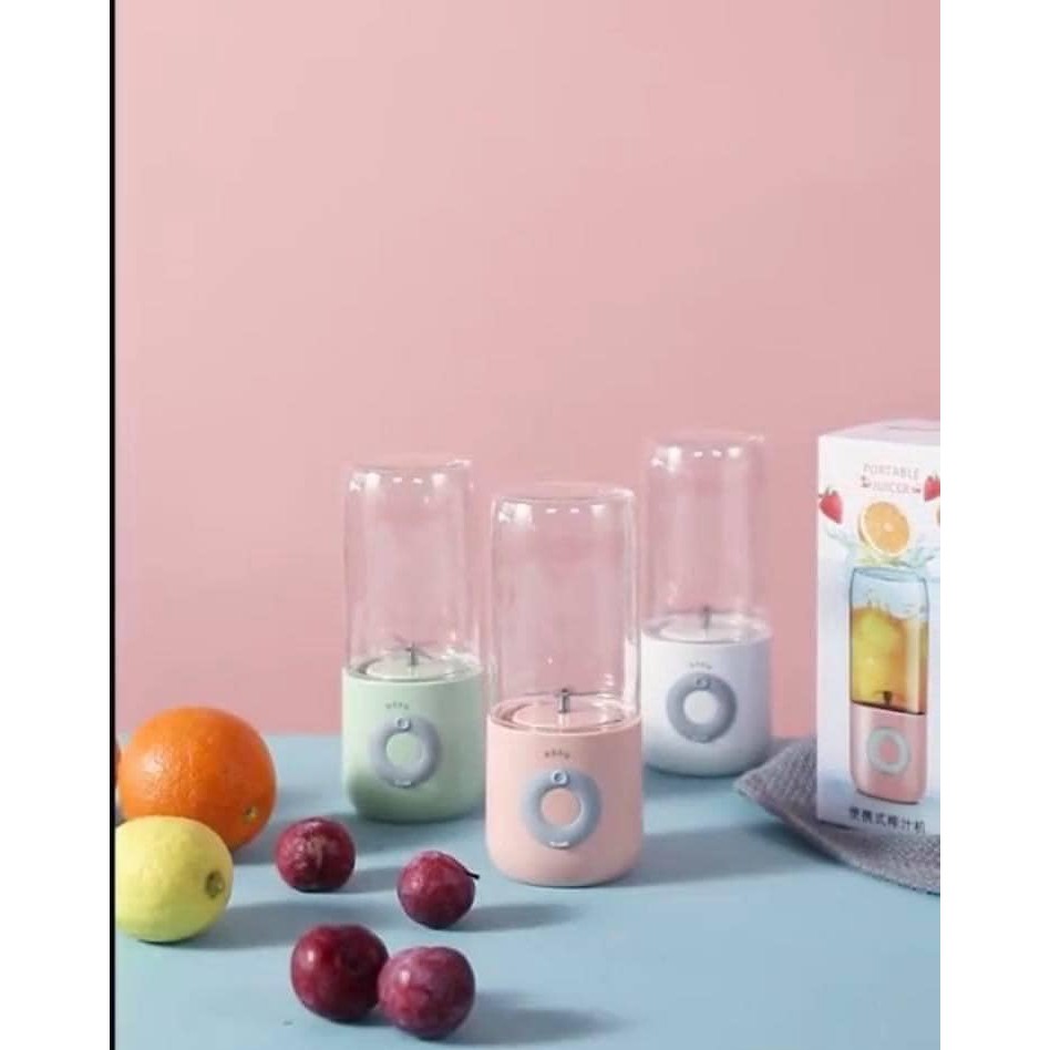 MÁU XAY SINH TỐ 4 LƯỠI MINI CẦM TAY SẠC ĐIỆN JUICER TIỆN DỤNG
