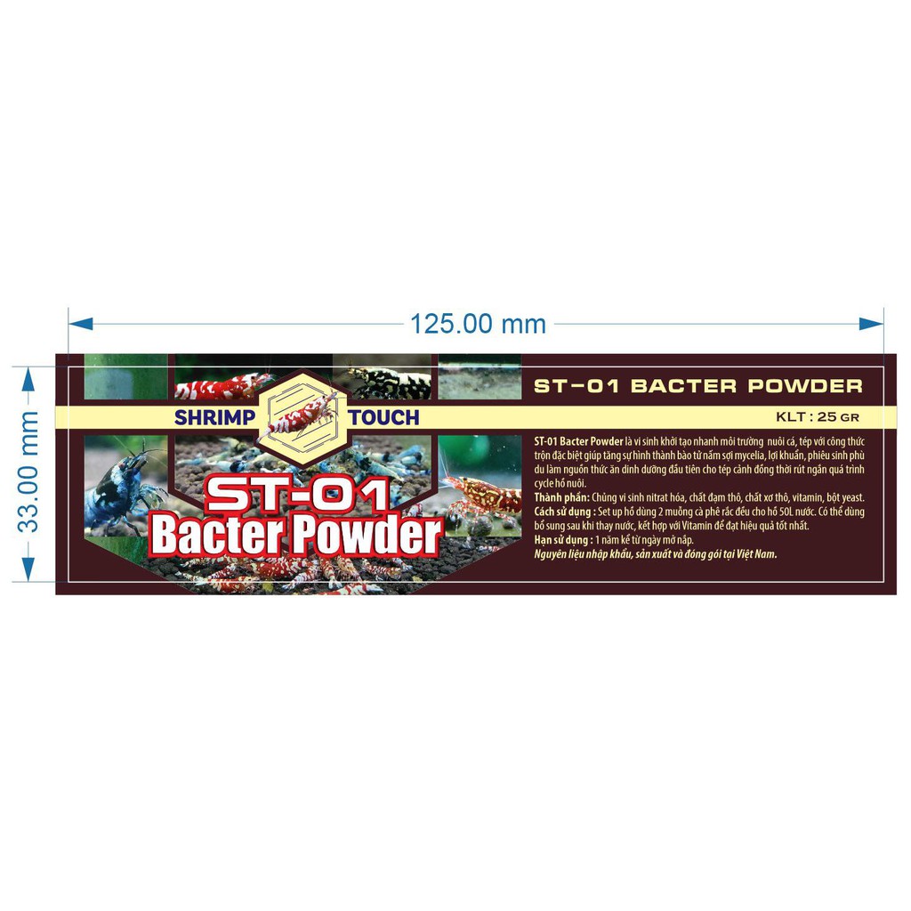Vi sinh Bacter Powder ST-01 Chuyên cho tép cảnh
