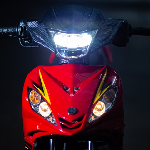 Chóa đèn Exciter 135 2005-2010, đèn pha led Ex 135 2 tầng siêu sáng Zhi.pat chính hãng - bảo hành 2 Năm