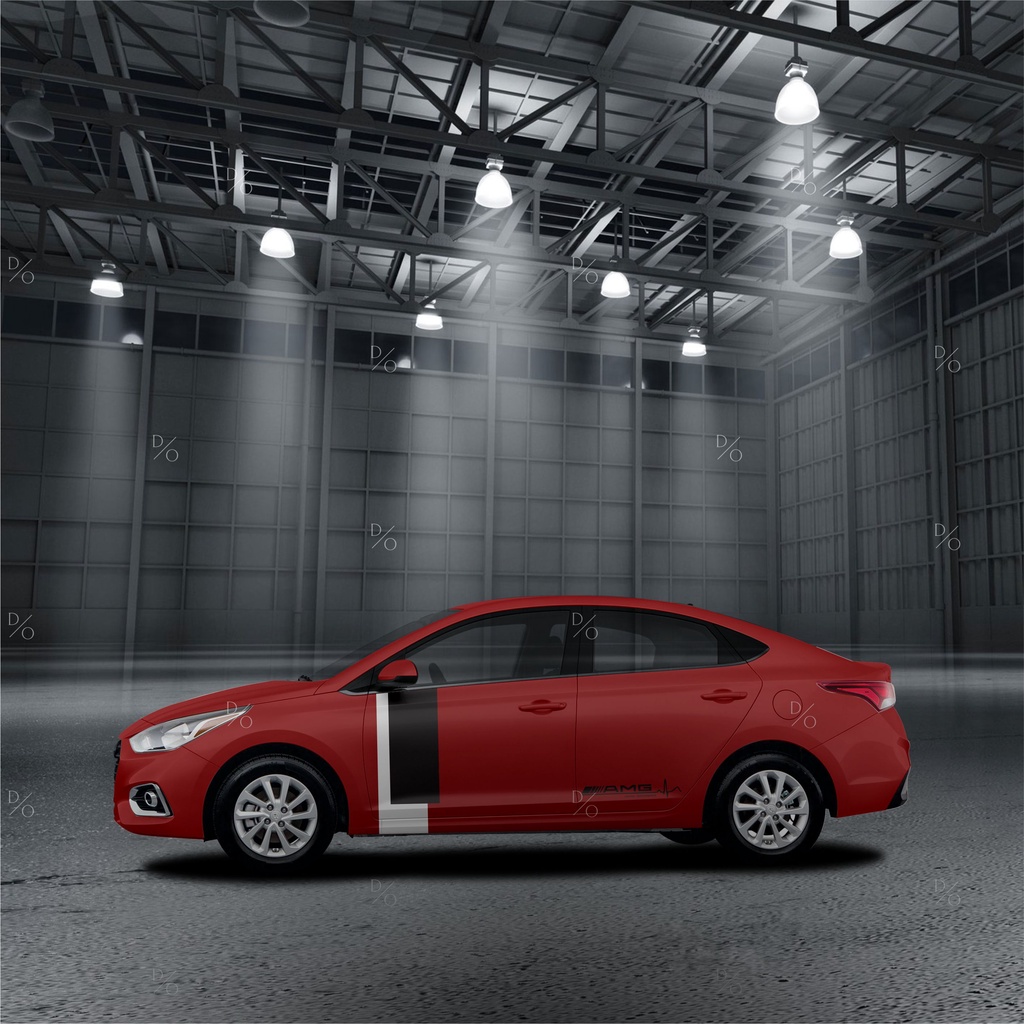 Tem sườn dán xe Hyundai Accent HA-08 - Thiết kế tem theo yêu cầu
