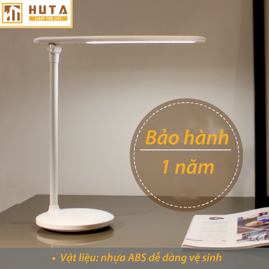Đèn Bàn Làm Việc Cao Cấp, Tăng Giảm Màu Sắc, Ánh Sáng, Bóng Led, Pin Sạc Tích Điện, Dùng Làm Đèn Học - HUTA LV2