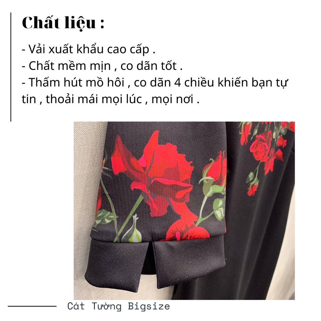 Đầm  trung niên - BigSize Sang Trọng, Quý Phái Thiết Kế 2021 - Đầm hoa hồng đỏ | BigBuy360 - bigbuy360.vn