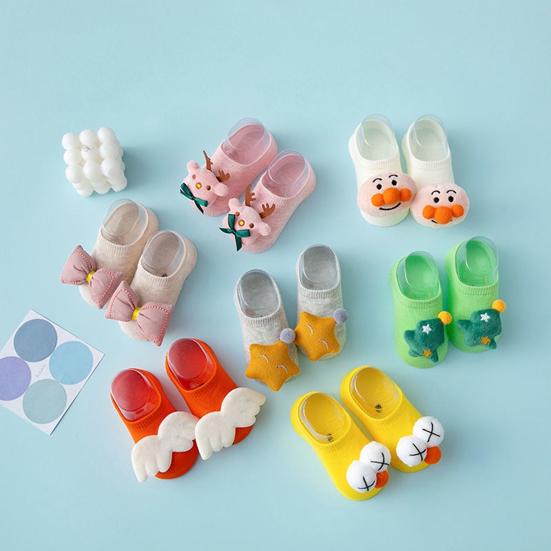 Tất Hoạt Hình 3D Dễ Thương Chống Trượt Cho Bé Sơ Sinh 0-3 Tuổi