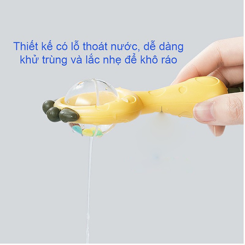 Gặm nướu cho bé, bộ xúc xắc lục lạc 9, 13 món có hộp đựng hình cá heo dễ thương, tiệt trùng được