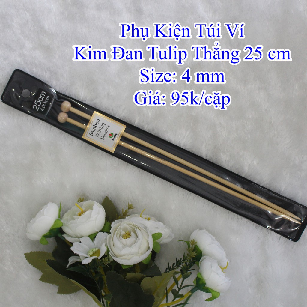 Kim đan tulip thẳng 25cm/ kim đan len tulip