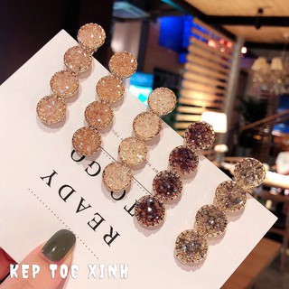 Kẹp tóc đính đá 4 hạt cực xinh lung linh luôn dài 6.5 cm Kẹp Tóc Xinh