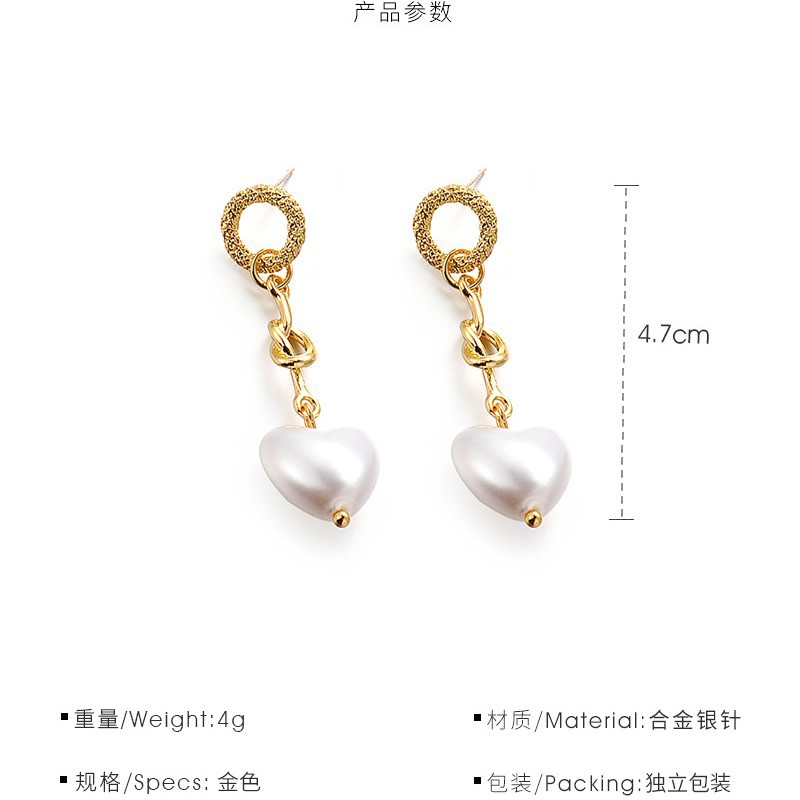 Đôi Khuyên Tai Nữ Hình Trái Tim Thời Trang Hàn Quốc Xinh Xắn
