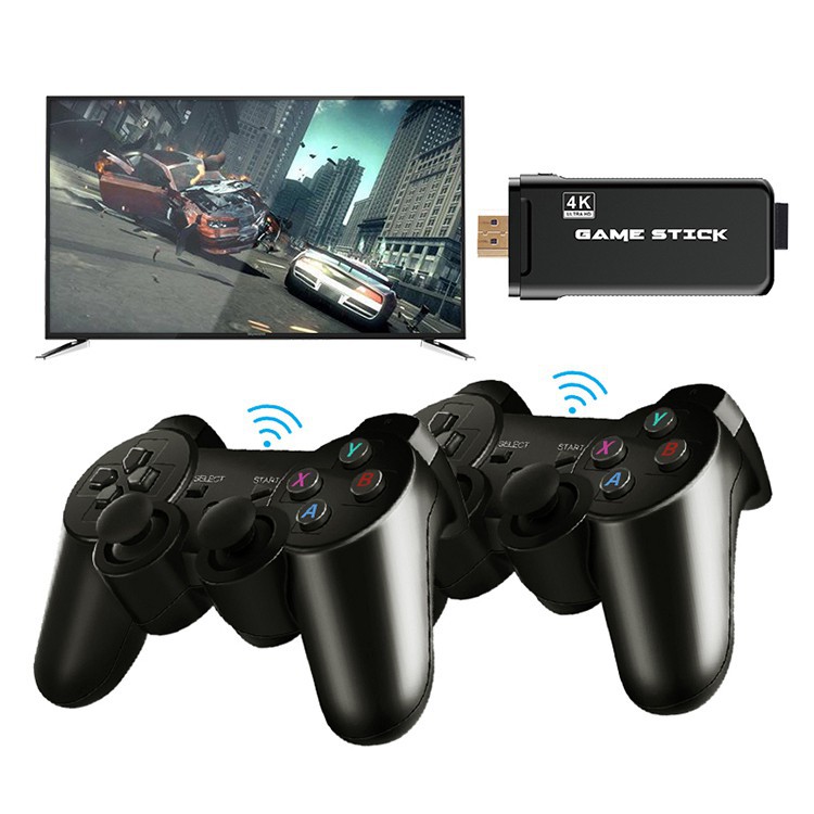 ✅10000 Games✅ Game Stick 4K HDMI 4 Nút 64GB Tích Hợp Trò Chơi Cho MAME, FC, GB, GBA, GBC, MD, SFC, PS1, N64, ATARI2600