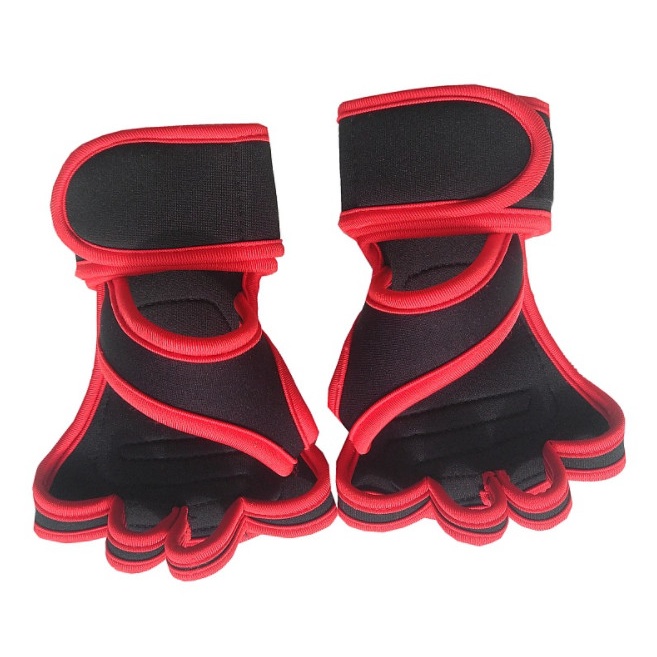 Găng Tay Xỏ Ngón Quấn Cổ Tay Hỗ Trợ Giảm Chai Tay Khi Tập GYM.