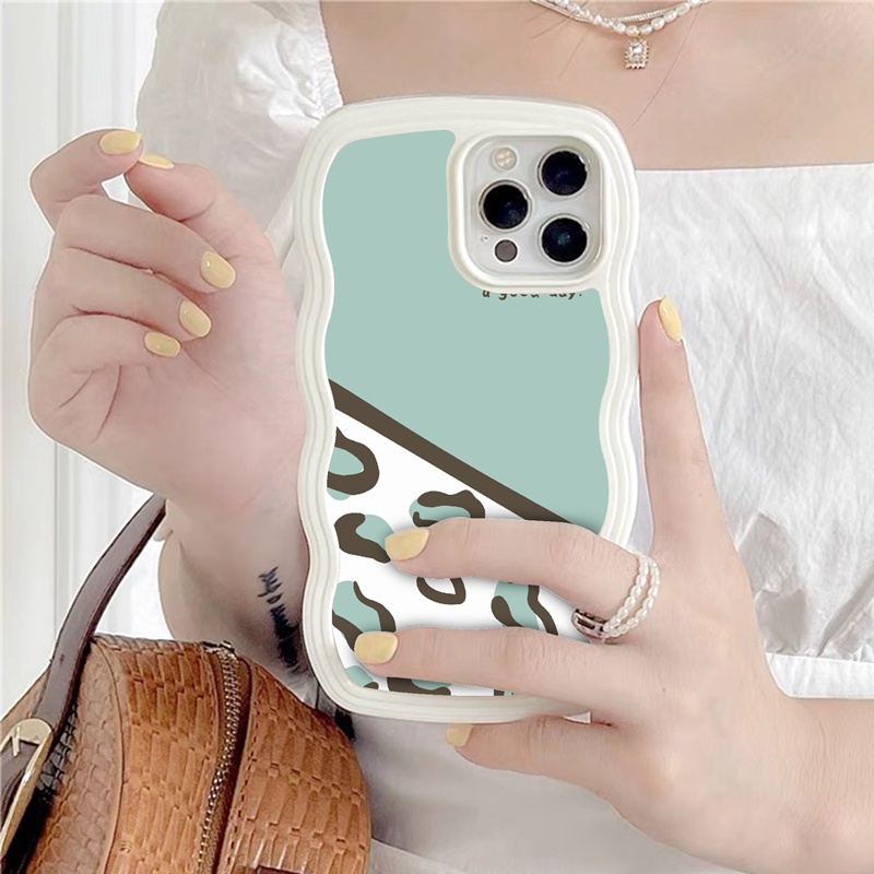 Suntaiho Ốp lưng iphone Ốp Điện Thoại mềm hình da báo/ mặt cười bo viền thích hợp cho iPhone 11 Pro 13 12 Pro Max X XS Max XR 7 8 Plus