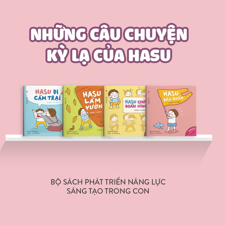 Sách Ehon Nhật Bản - Combo 4 bộ: Taku + Hasu + Maru + Kenta - Dành cho bé từ 2 - 8 tuổi