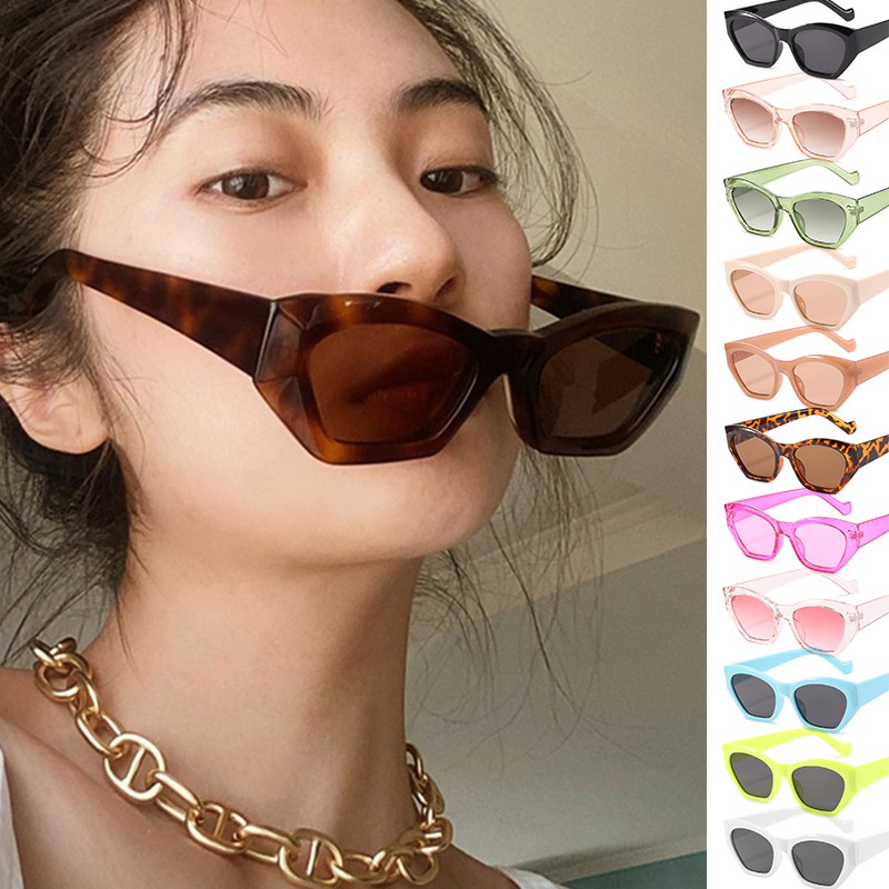 Kính mát mắt mèo gọng vuông bằng nhựa cho nam &amp; nữ