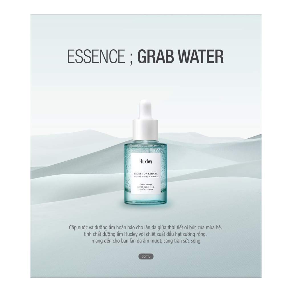 Serum Huxley Mini Cấp Ẩm Da Dầu, Phục Hồi Da Essence Grab Water Chính Hãng Hàn Quốc 5ml