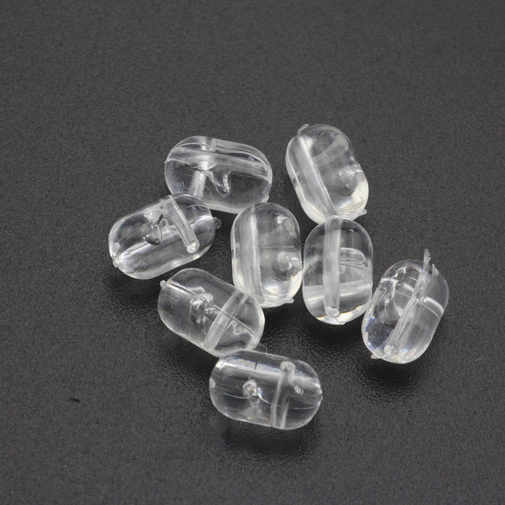 Bộ 100 Hạt Nhựa Trong Suốt 3 * 5 4.7 * 6 5 * 8 Làm Phụ Kiện Câu Cá