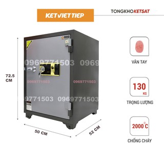 Két Sắt 🥰 FREESHIP 🥰 Két Sắt Mini - Két Sắt Vân Tay- Két Sắt Chống Cháy KV755VT Khóa Vân Tay Đổi Mã Bảo Hành 5 Năm