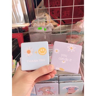 Gương mini 2 mặt hình vuông