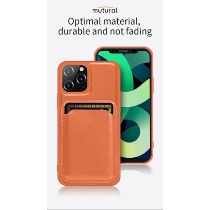 Ốp lưng Mutural 2in1 kèm ví cho iPhone 13, 13 Pro, 13 Pro Max kiêm sạc không dây chính hãng full box