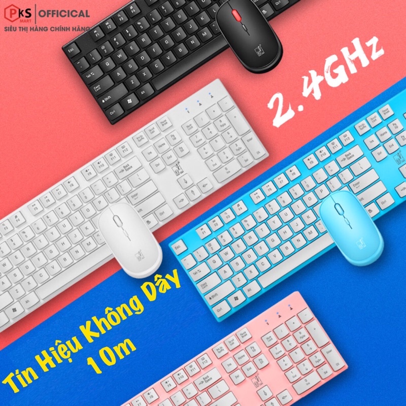 Bàn Phím Chuột Máy Tính Không Dây 8820 Cao Cấp Chính Hãng bảo Hành 6 Tháng - PKSMART