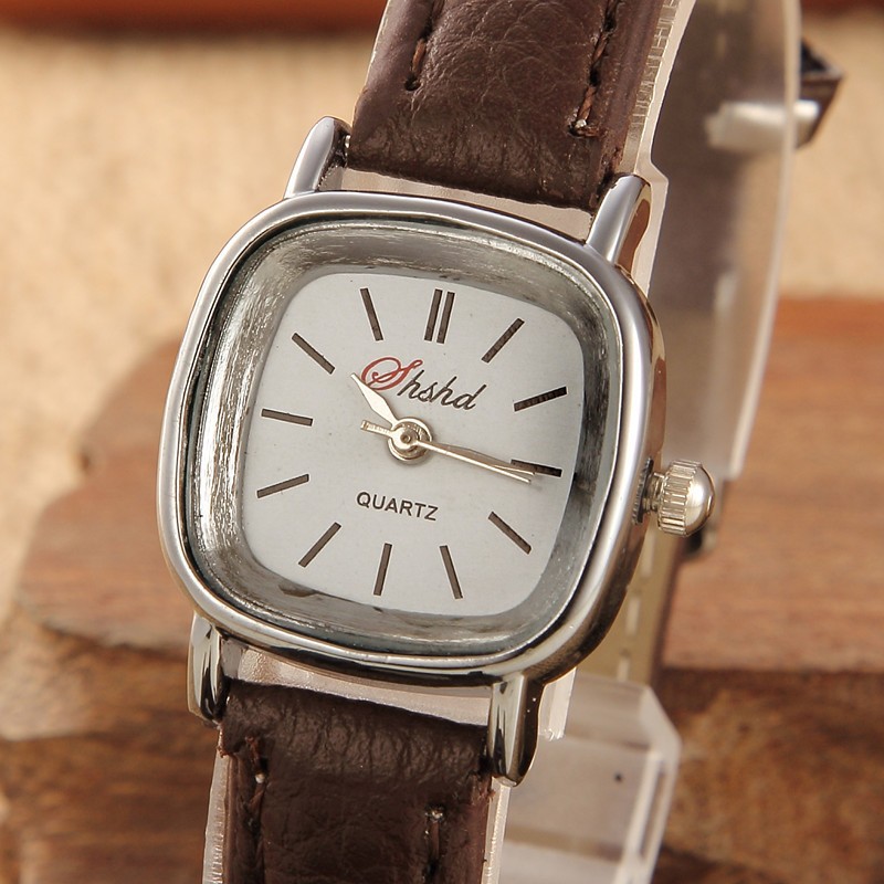 Đồng Hồ Analog Máy Quartz Dây Da Phong Cách Retro