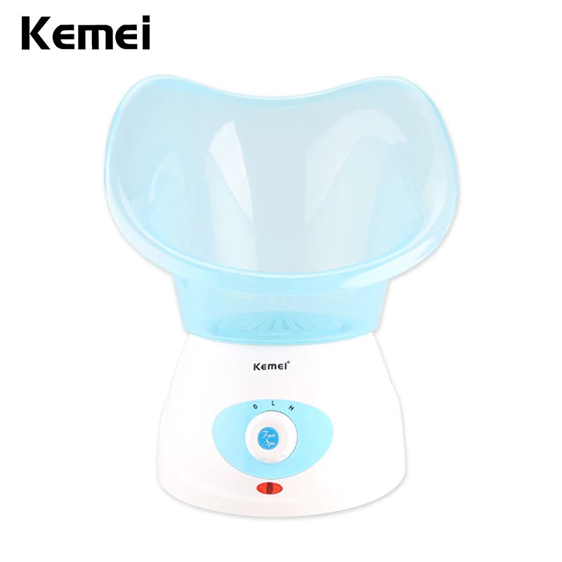 Máy Xông Hơi Mặt 2 Mức Điều Chỉnh Độ Nóng KEMEI 6080 Xanh - Hàng nhập khẩu