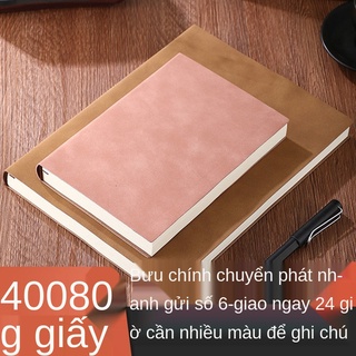Da cừu A4 da mềm lớn A5 đơn giản sinh viên đại học trống sổ tay dày B5 sổ tay kinh doanh văn học