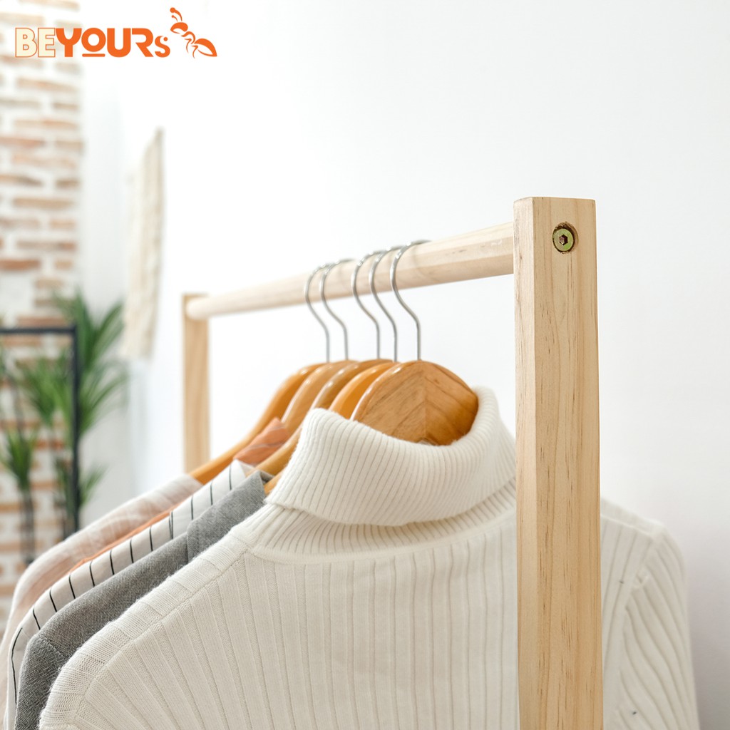 GIÁ TREO QUẦN ÁO KỆ SÀO TREO ĐỒ GỖ THANH ĐƠN NỘI THẤT KIỂU HÀN QUỐC BEYOURS - SINGLE HANGER L GỖ