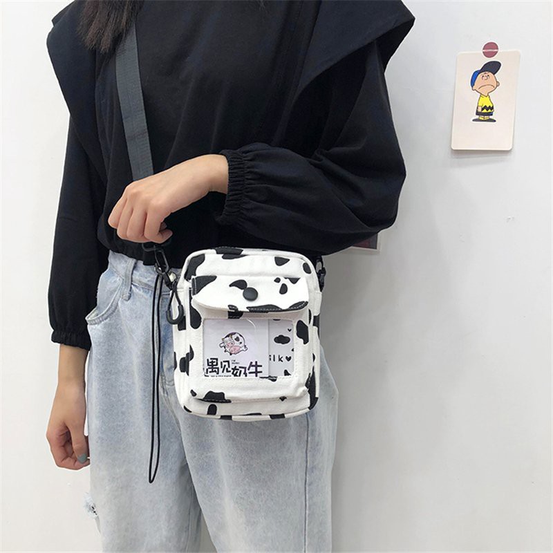 Túi vải túi đeo chéo mini phong cách hàn quốc dễ thương đi học đi chơi