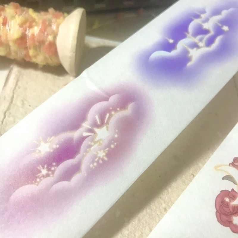 (Chiết theo chu kỳ)(HÌNH THẬT) 2 mẫu băng dính washi tape hoạ tiết hoa và mây