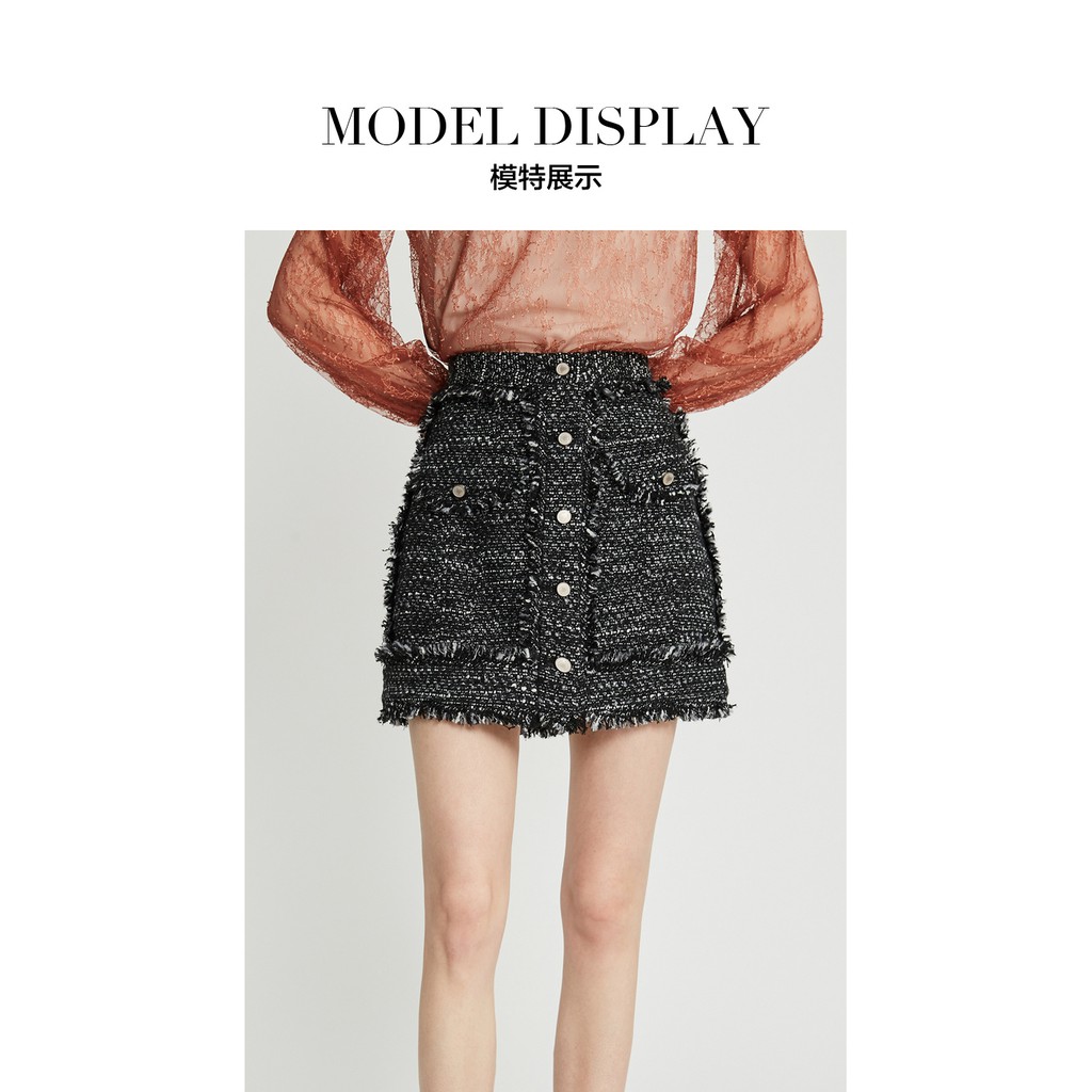 Chân váy dạ đen