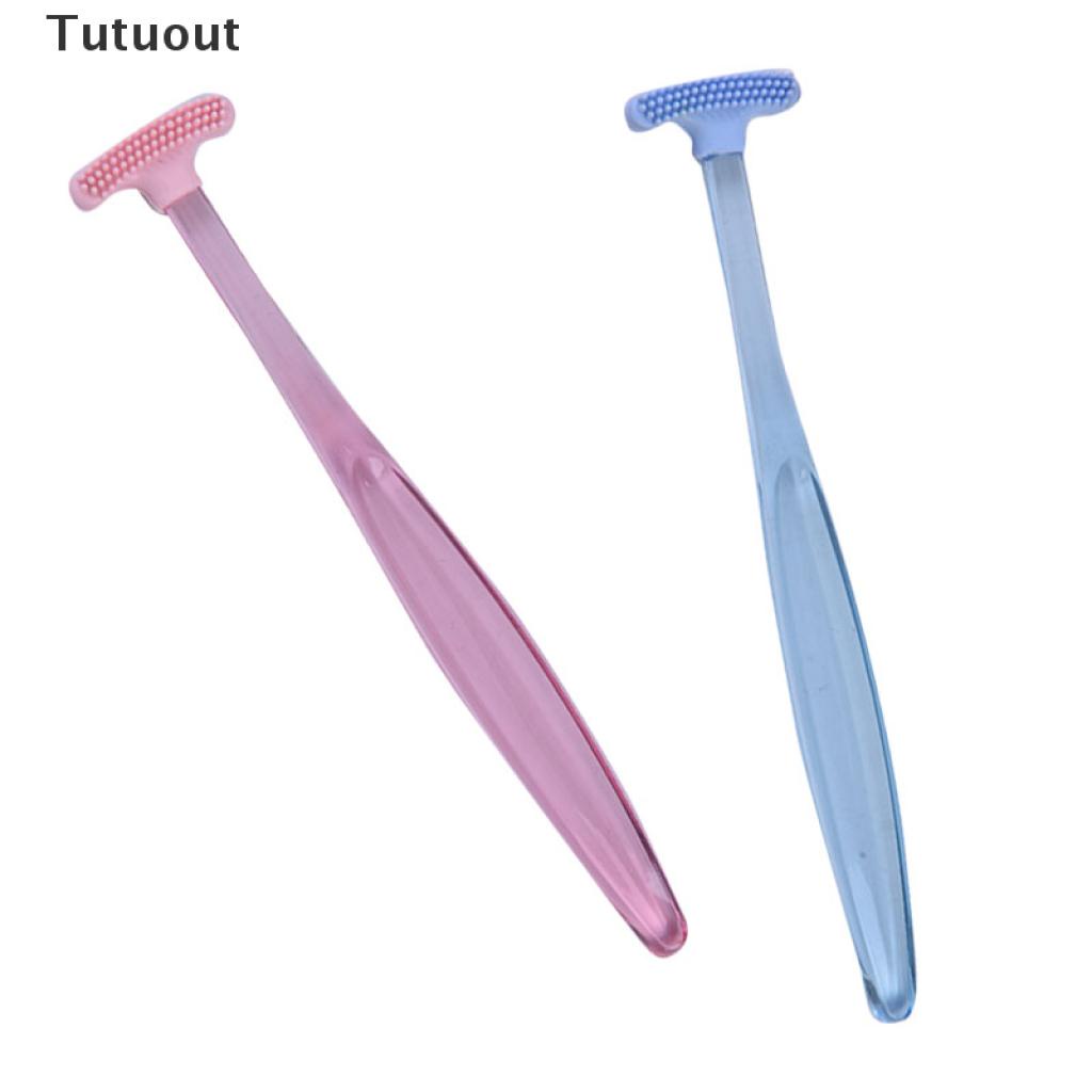 [Hàng mới về] Cây cạo lưỡi bằng silicone vệ sinh tiện dụng