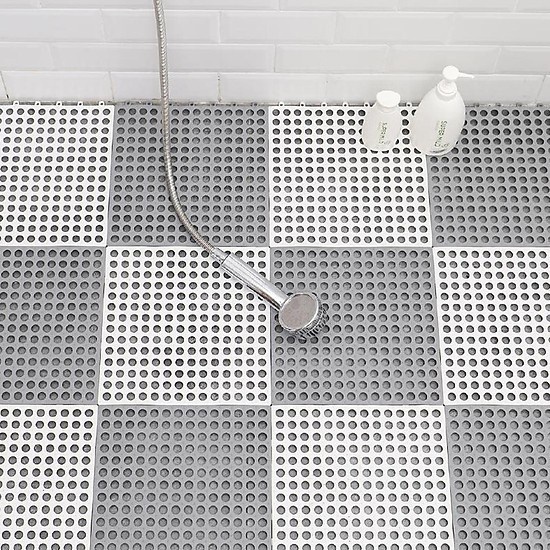 COMBO 11 Tấm lót sàn / thảm nhựa lỗ lót sàn, chống trơn trượt / kháng khuẩn cho sàn nhà tắm / nhà bếp. Lắp ghép dễ dàng