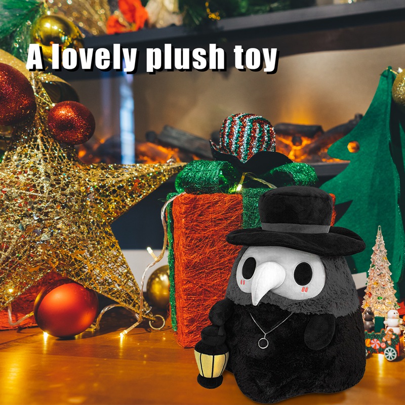 Thú nhồi bông hình bác sĩ màu đen đáng yêu