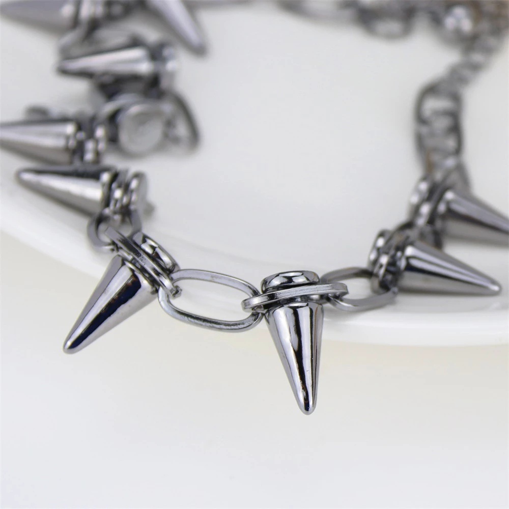 Vòng Cổ Choker Đinh Tán Bằng Kim Loại Thời Trang Hàn Quốc