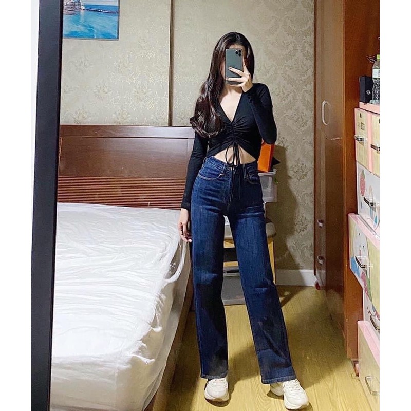 [Mã WASTMAY giảm 15% tối đa 30K đơn 150K] Quần Jean Quần Bò Culottes Ống Rộng Dáng Dài Xuất Xịn [ẢNH THẬT 100%] | BigBuy360 - bigbuy360.vn