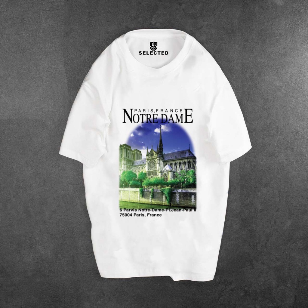 Áo thun tay lỡ nam nữ in hình Châu Âu , Vải Cotton Form Oversize - SELECTED.STORE