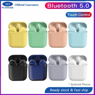 Tai nghe bluetooth không dây Inpods i12 TWS cảm ứng điều khiển cảm biến âm thanh HIFI cho Android iOS