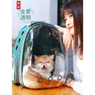 Balo phi hành gia trong suốt dành cho chó mèo thỏ bọ
