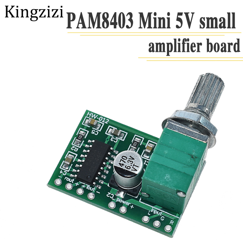 Bảng mạch khuếch đại âm thanh PAM8403 5V 2 kênh 3W năng lượng USB có công tắc điều khiển âm lượng